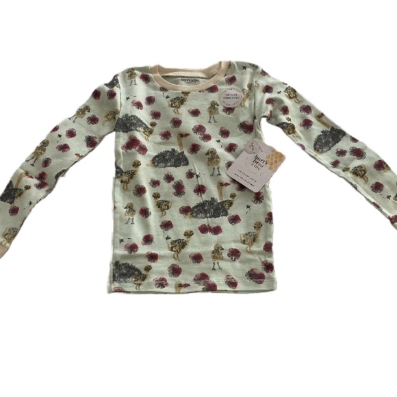 Burts Bees Kids 2 Mint Novelty Print Two Piece Set - Picture 2 of 4